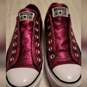 Converse Kids Sparkle Slip-On Sneakers - Pink